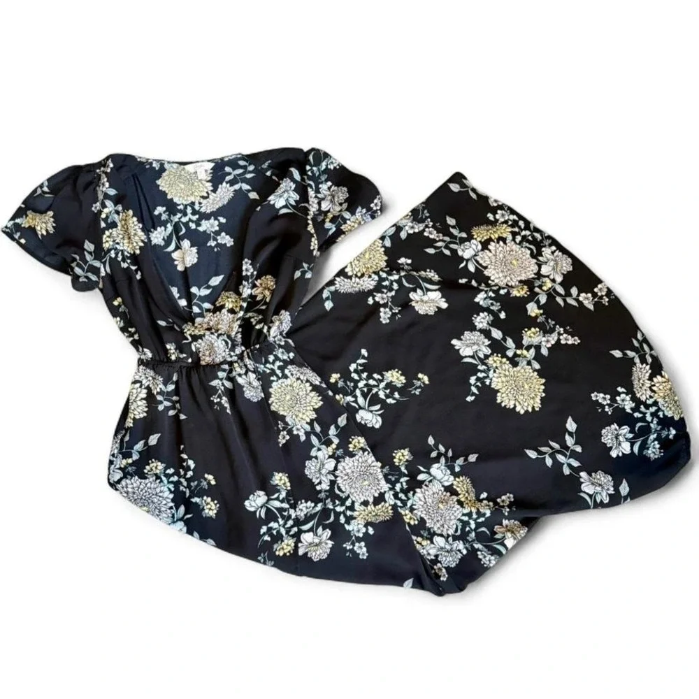 Candie's Dresses | Candies Xs Floral Maxi Dress Spring Summer Romantic Flowy Brunch Cottage Core | Color: Black | Size: Xs | Lobomb's Closet Candie's Dresses | Candies Xs Floral Maxi Dress Spring Summer Romantic Flowy Brunch Cottage Core | Color: Black | Size: Xs | Lobomb's Closet